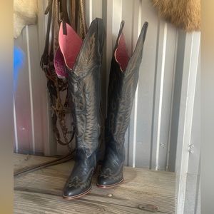 Southern fried chics Black Knight Wide Calf Boots
